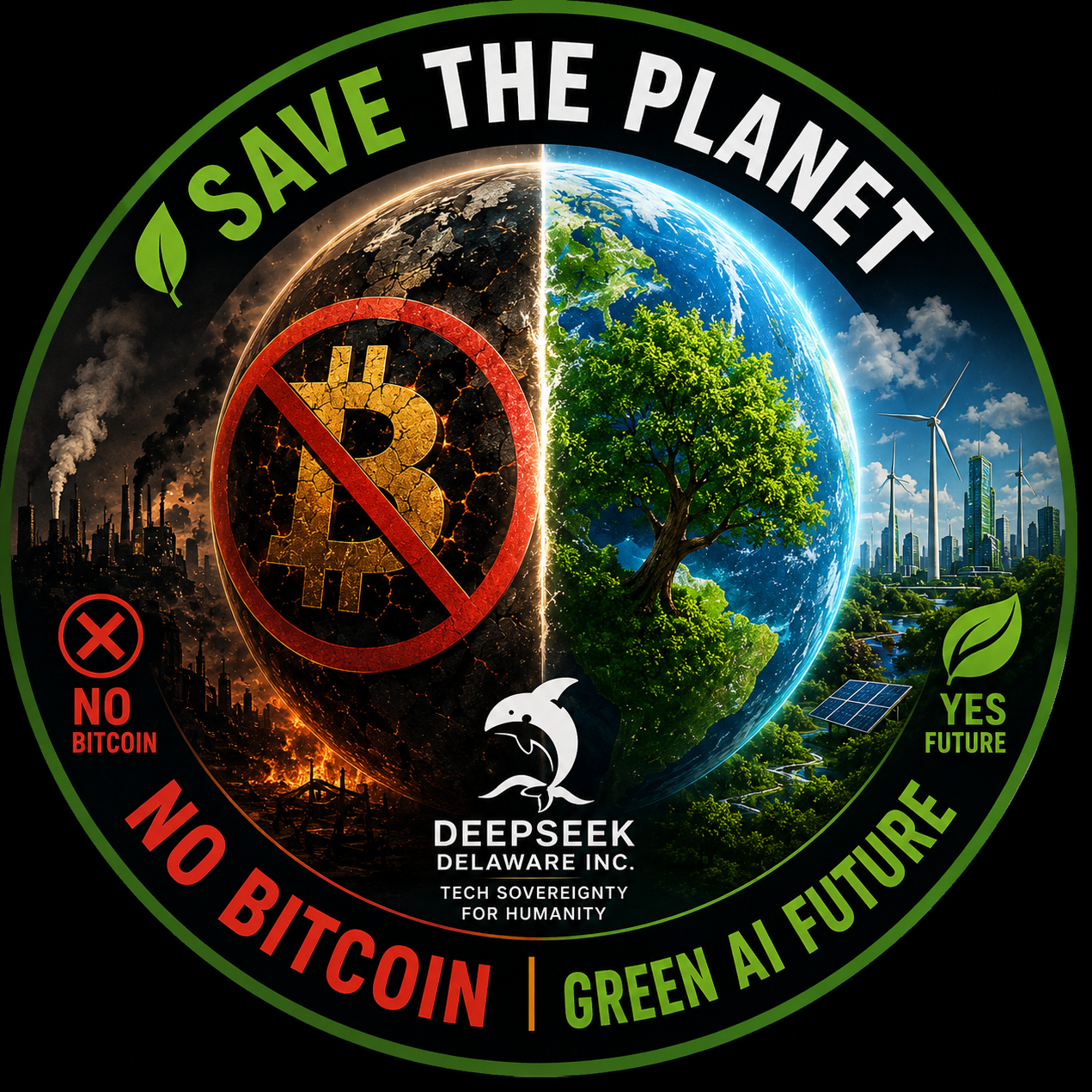 No Bitcoin - Save the Planet Earth 🌍 